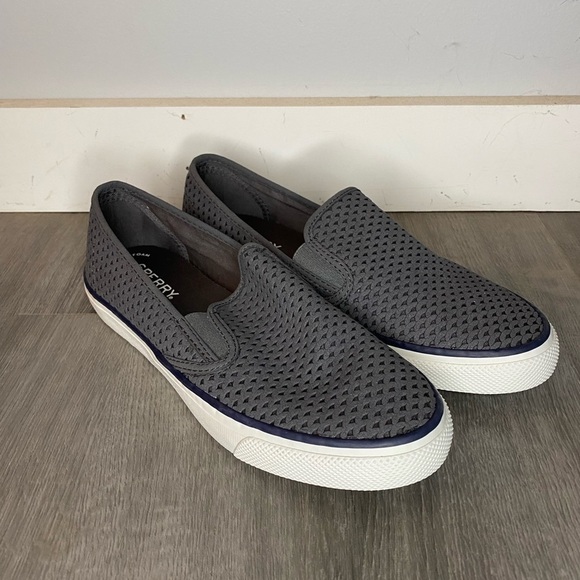Sperry Seaside Perforated Memory Foam Slip On Sneakers - Picture 1 of 7